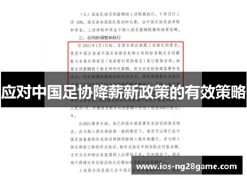 应对中国足协降薪新政策的有效策略